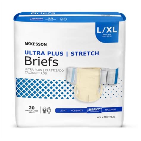 Mckesson Ultra Plus Stretch Incontinence Brief Xl Mat Body Shape