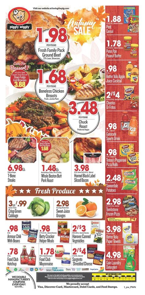 Check out the piggly wiggly weekly ad & save with the ad specials, grocery deals & sales. Piggly Wiggly Ad Oct 30 - Nov 5, 2019 - WeeklyAds2