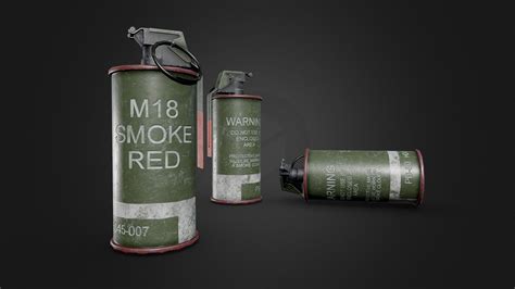 M18 Smoke Grenade Download Free 3d Model By Vanillatography 4634392