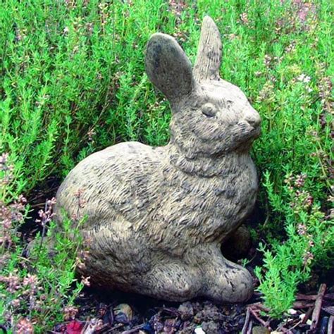 Check out our rabbit statues selection for the very best in unique or custom, handmade pieces from our figurines shops. Stone Rabbit Garden Ornament (With images) | Concrete ...