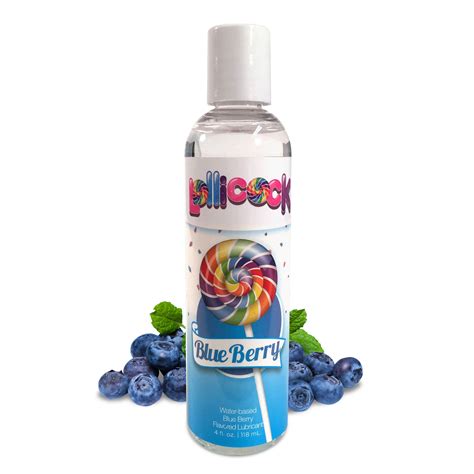 Lollicock 4 Oz Water Based Flavored Lubricant Blue Berry