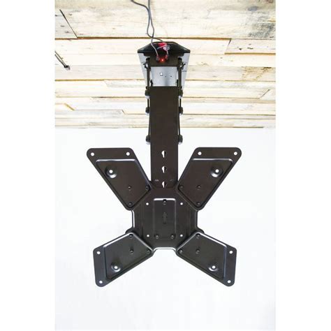 We slide it into position, adjusting it so that the bumps for the pivot mechanism slip in between the rafters. Electric Motorized Flip Down Pitched Roof Tilt Ceiling ...