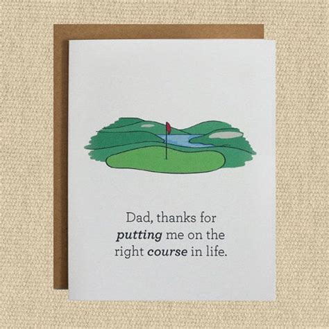 Funny Fathers Day Golf Card Pun Golf Fathers Day Card Etsy Funny