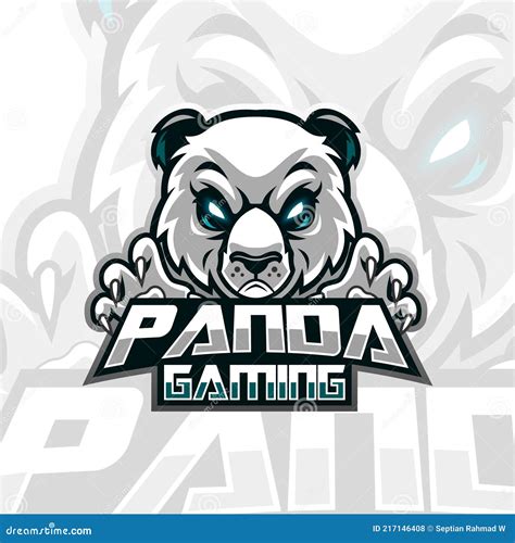 Vector Illustration Panda Gaming Logo Mascot Stock Vector