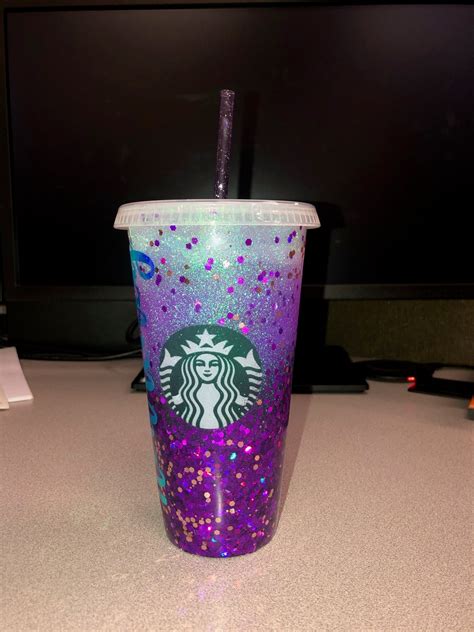 Specialty Starbucks Personalized Glitter Tumbler Etsy