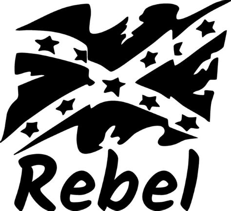 Distressed Rebel Flag Decal Sticker 64