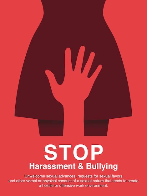 Sexual Harassment And Workplace Bullying Concept Poster Vector Premium Download