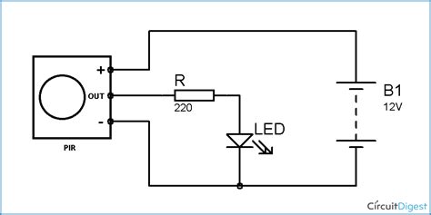 Pir Motion Detectorsensor Circuit Diagram Electronic Circuits