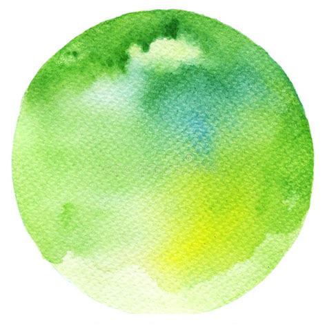 Watercolor Green Circle Stock Illustration Illustration Of Element