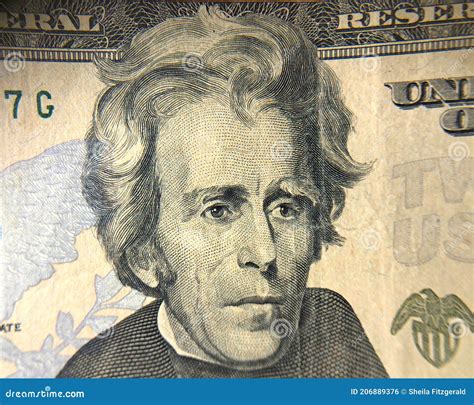 Andrew Jackson On The Front Of 20 Dollar Bill Editorial Photo Image