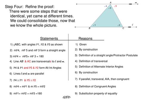 Ppt Triangle Angle Sum Theorem Proof Powerpoint Presentation Free
