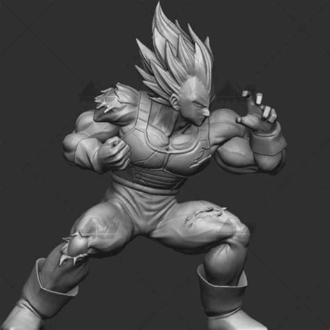 Vegeta Dragon Ball 3d Printed Model Stl 3d Printing Models Prints