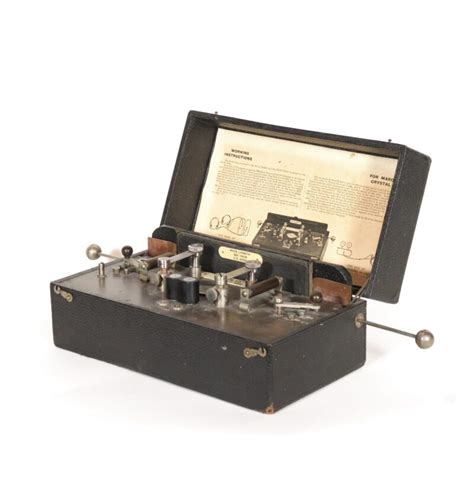 1922 Marconi Crystal A Dual Detector Radio With Marconi Headphones
