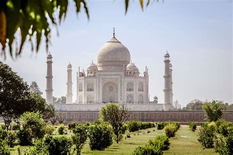 Taj Mahal India Monument Building Trees Travel Park Nature Agra