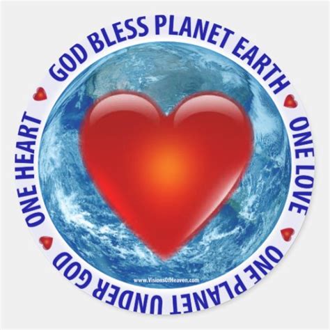 God Bless Planet Earth Stickers Zazzle