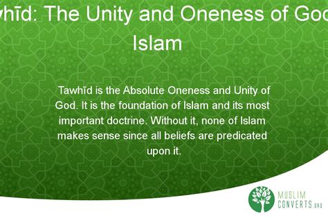 Tawhīd The Unity And Oneness Of God In Islam