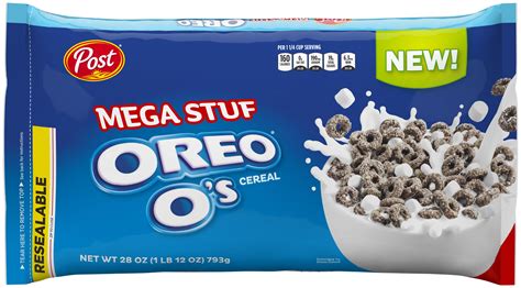 Post Oreo Os Breakfast Cereal Mega Stuf With Marshmallows 28 Oz Bag