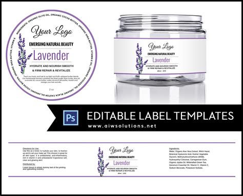 Perfume tester glass bottles and paper strips. Jar Label Template id11 ~ Stationery Templates ~ Creative ...