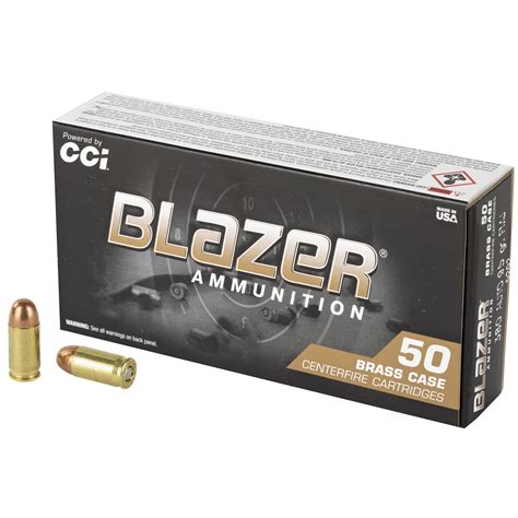 Cci Blazer Brass Ammunition 380 Acp 95 Gr Fmj 50rd Box 5202