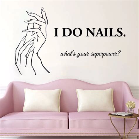 Nail Salon Quote Wall Decals Manicure Pedicure Wall Sticker Beauty