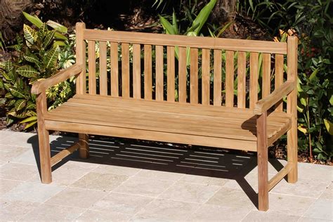 Teak Bench Design Furniture Classics Outdoor Patio Plantation Grown