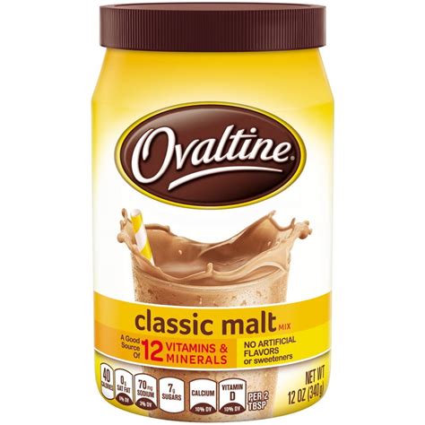 6 Pack Ovaltine Classic Milk Flavoring Malt 12 Oz