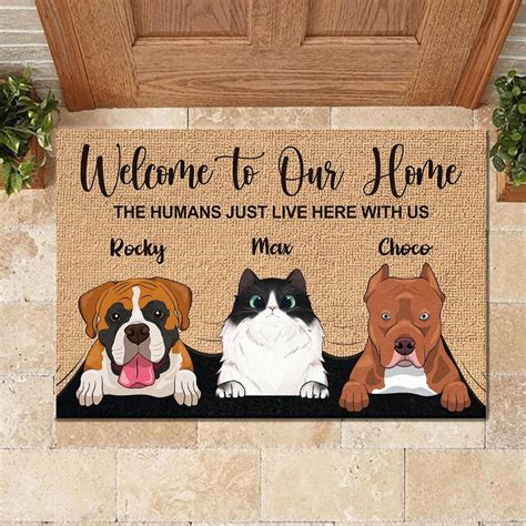 Personalized Pets Doormat Welcome To Our Home Mat Welcome To Etsy