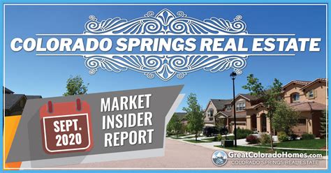 September 2020 Colorado Springs Real Estate Market Insider