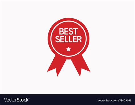 Red Best Seller Icon Or Sign Royalty Free Vector Image