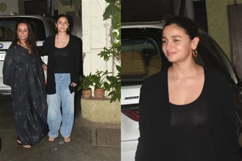alia bhatt spotted first time after her delivery at shaheen bhatt birthday celebration मां