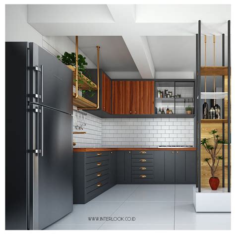 dapur minimalis nuansa hitam desain rumah