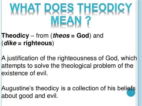 🎉 Augustine Theodicy Essay Philosophy Theodicy 2019 02 18