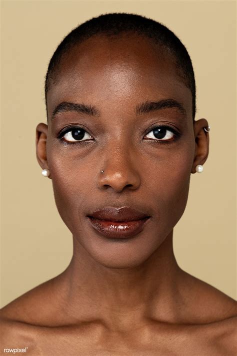 Download Premium Image Of Black Woman With A Neutral Facial Expression