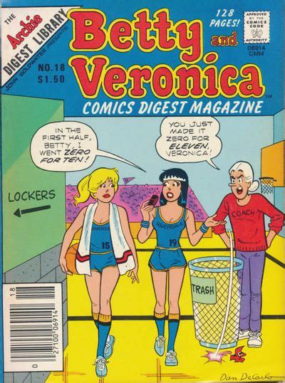 the cover to betty veronica comics digest