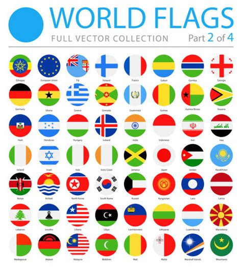 Världens Flaggorillustrationer Och Vektorbilder Istock