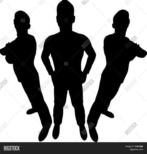 three men silhouette vector and photo free trial bigstock