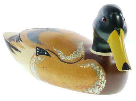Lot Vintage Carved Painted Duck Decoy