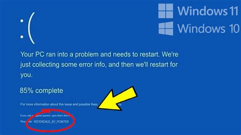 Fix Reference By Pointer Bsod Blue Screen Error On Windows 1110 How