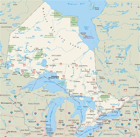 Ontario Free Map Free Blank Map Free Outline Map Free
