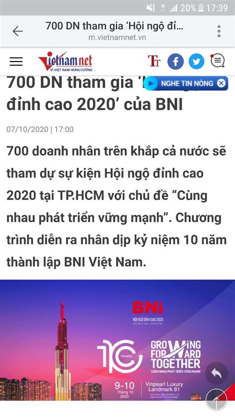 Báo Thanh Niên Vietnamnet Cafebiz đưa Tin Về Sự Kiện Hội Ngộ Đỉnh