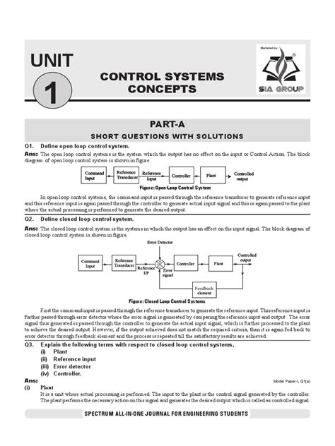Control System Unit 1 Pdf Control Theory Control System