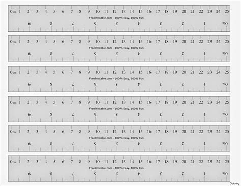 Printable ruler with cm