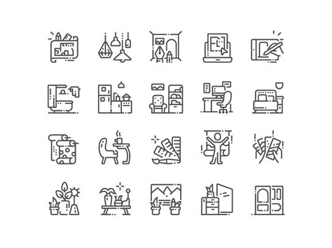 Interior Design Icons By Koloicons On Dribbble