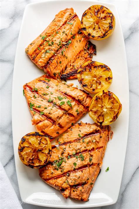 Lemon And Herb Marinated Grilled Salmon Recipe Saving Room For Dessert