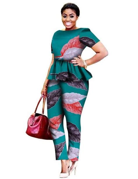 African Woman Two Piece Pants Set Suit In 2019 Fashion African Fashion Designers African Fashion