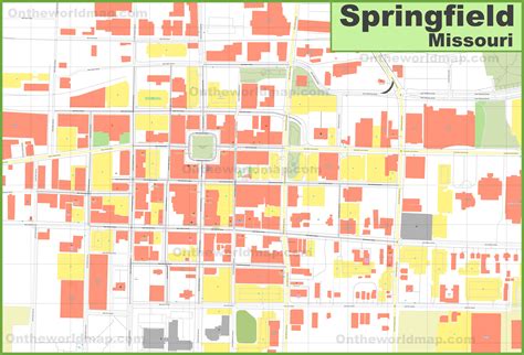 Springfield Missouri Downtown Map