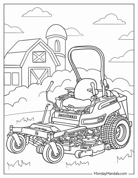 Lawn Mower Coloring Pages
