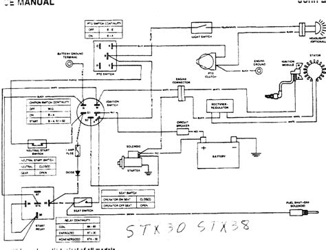 John Deere Stx38 Wiring Schematic Free Wiring Diagram