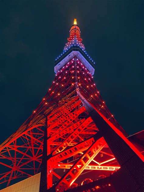 Download Low-Angle Shot Of Tokyo Tower Wallpaper | Wallpapers.com