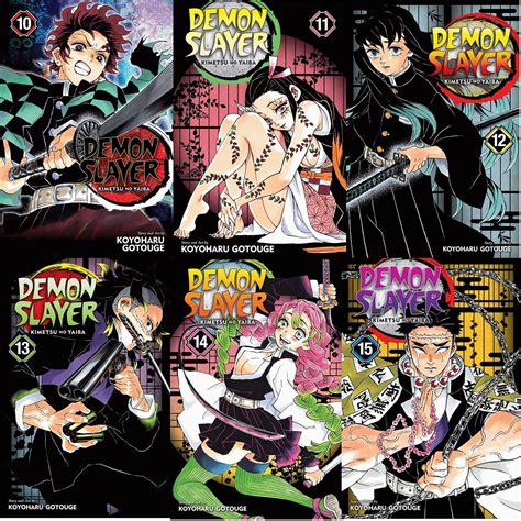 Demon Slayer Manga Collection Vol 10-15 6 Books Collection by Koyoharu